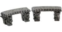 Kerstfiguur Gargoyle stone benches set of 2 LEMAX - Lemax - thumbnail