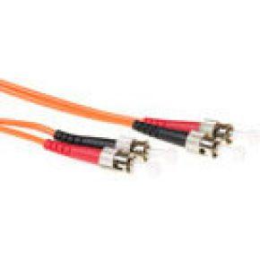 ACT 2 meter LSZH Multimode 62.5/125 OM1 glasvezel patchkabel duplex met ST connectoren