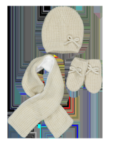 Sjaal met muts en wanten - Beige - thumbnail