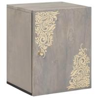 Badkamer wandkast Grijs 38 x 33 x 48 cm Massief mangohout - thumbnail