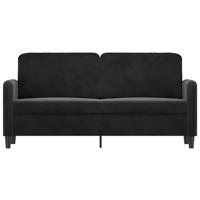 Tweezitsbank 140 cm fluweel zwart - thumbnail