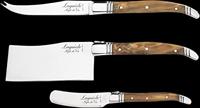 Laguiole Style De Vie Luxury Line Kaasmessen Olijfhout 3 - delig - thumbnail