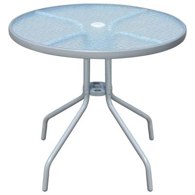 VidaXL Bistrotafel 80x71 cm staal grijs
