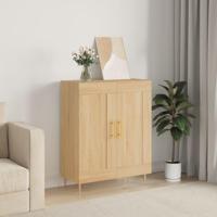 Dressoir 69,5x34x90 cm bewerkt hout sonoma eikenkleurig - thumbnail
