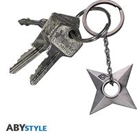 Naruto Shippuden - Metal Shuriken Konoha Keychain - thumbnail
