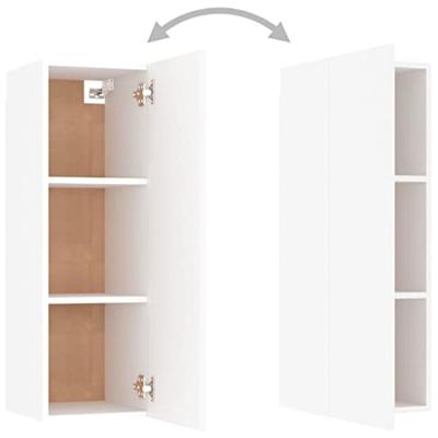 VidaXL Tv-meubel 30,5x30x90 cm bewerkt hout wit VidaXL Tv-meubel 30,5x30x90 cm bewerkt hout wit