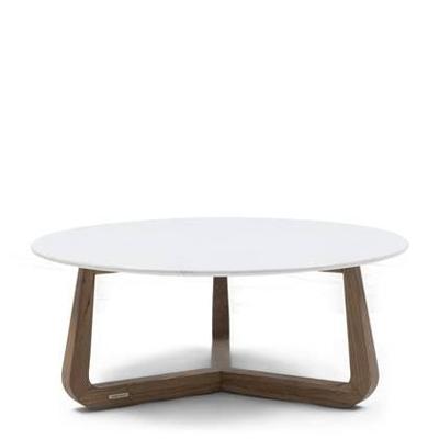 Rivièra Maison Ronde Salontafel 'Casone' Marmer en eikenhout, 90cm