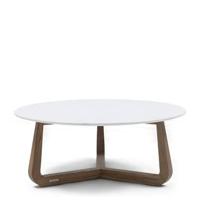 Rivièra Maison Ronde Salontafel 'Casone' Marmer en eikenhout, 90cm - thumbnail