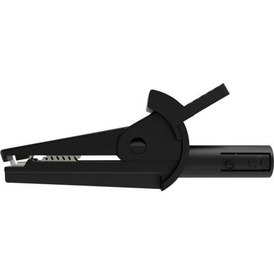 Schützinger SAK 6715 Ni / 2 / SW Veiligheids-krokodilklem Bus Zwart