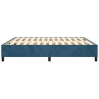 Boxspringframe fluweel donkerblauw 180x200 cm - thumbnail