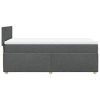 Boxspring met matras stof donkergrijs 90x190 cm - thumbnail
