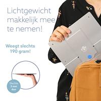 R-Go Riser Flexibel laptopstandaard, zilver - thumbnail