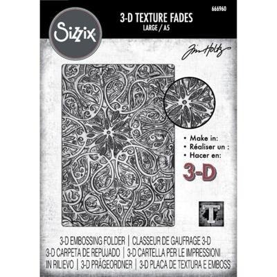 Sizzix • 3-d texture fades embossing folder engraved a5 by tim holtz