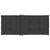 Tuinstoelkussens 6 st 120x50x3 cm zwart - thumbnail