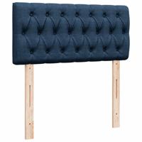 Boxspring met matras stof blauw 100x200 cm - thumbnail