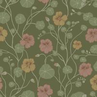 Dutch Wallcoverings Langenas - Krasseslinga Dark Green - Groen - thumbnail