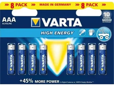 Varta High energy aaa batterijen 4+4 gratis