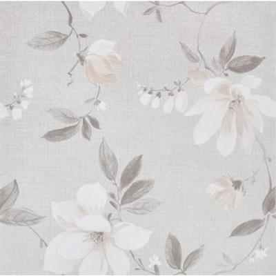 VidaXL Vliesbehang 3d bloemenpatroon 10x0,53 m grijs
