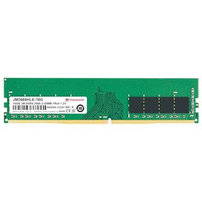 Transcend JetRAM Werkgeheugenmodule voor PC DDR4 16 GB 1 x 16 GB Non-ECC 2666 MHz 288-pins DIMM CL19 JM2666HLE-16G