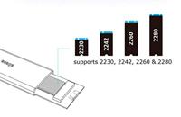 Akasa USB 3.1 Gen1 aluminium enclosure for M.2 (NGFF) SSD Zwart - thumbnail