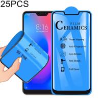 25 stuks 2.5 D volledige lijm volledige cover keramiek film voor Xiaomi Redmi 6 Pro/mi a2 Lite - thumbnail
