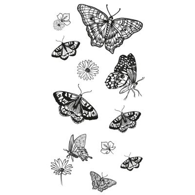 Sizzix • clear stamp set nature butterflies 13pcs