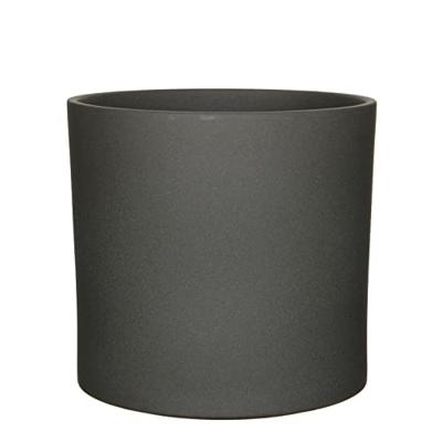 Mica Decorations bloempot Era rond 32.5x31cm donkergrijs mat