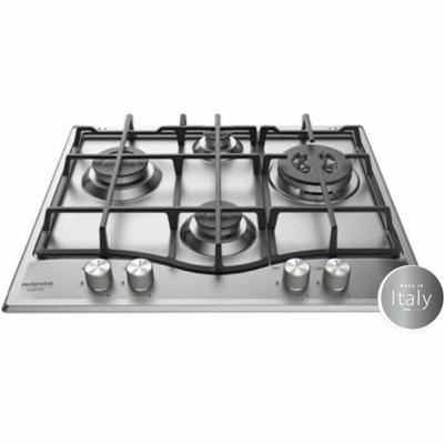 HOTPOINT PNN 641 IX - Gaskookplaat - 4 branders - 8850 W - L 60 x D51 cm - Roestvrijstalen coating