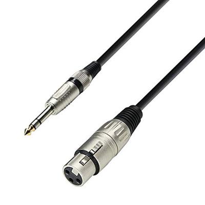 Adam Hall 3 STAR BFV 0300 XLR Verbindingskabel [1x XLR-bus - 1x Jackplug male 6,3 mm] 3.00 m Zwart