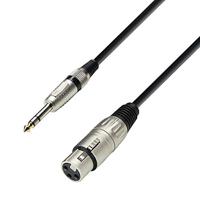 Adam Hall 3 STAR BFV 0300 XLR Verbindingskabel [1x XLR-bus - 1x Jackplug male 6,3 mm] 3.00 m Zwart - thumbnail