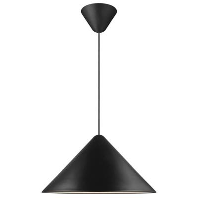Zwarte hanglamp groot &apos;Nono&apos; E27 fitting rond 49 cm DFTP