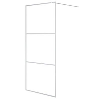 Inloopdouchewand 90x195 cm transparant ESG-glas zilverkleurig - thumbnail