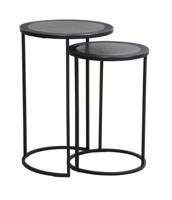 Light & Living Bijzettafel 'Talca' Set van 2 stuks, 35/40cm, kleur Antiek Lood - thumbnail