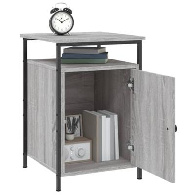 Nachtkastjes 2 st 40x42x60 cm bewerkt hout grijs sonoma eiken