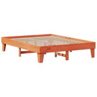 Bedframe zonder matras massief grenenhout wasbruin 150x200 cm - thumbnail