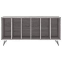 Platenkast 100x38x48 cm bewerkt hout grijs sonoma eikenkleurig - thumbnail