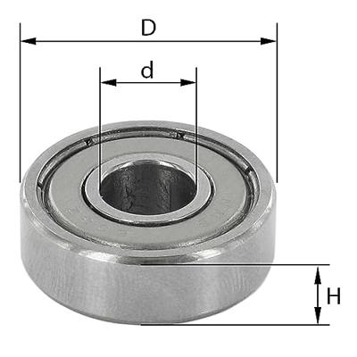 ENT Kogellager 19x6x6mm tbv. 0 en 30gr. - 7900123