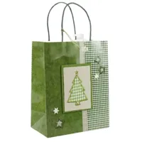 Geschenktas kerstboom groen 26 cm | 20 stuks - thumbnail