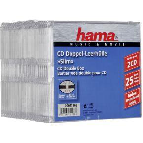 Hama cd slim dubbel jewel case 25-pack Hama cd slim dubbel jewel case 25-pack