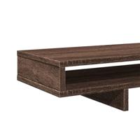 Monitorstandaard 100x27x15 cm bewerkt hout bruin eikenkleurig - thumbnail