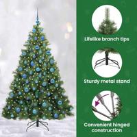 VidaXL Kunstkerstboom met 300 led met standaard groen 180 cm pe en pvc - thumbnail