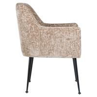 Richmond Eetkamerstoel 'Harley' Chenille, kleur Shitake - thumbnail