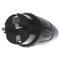 Schneider Electric 122151 Stekker met randaarde Rubber 250 V Zwart IP44