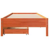 Bedframe zonder matras massief grenenhout wasbruin 120x190 cm - thumbnail