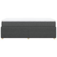 Boxspring met matras stof donkergrijs 120x190 cm - thumbnail