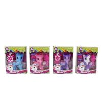 Unicorn met accessoires en stickers 12cm - thumbnail