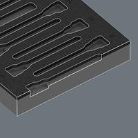 Wera 9723 Schuimrubberen inzetstuk met Zyklop B 3/8" bitdoppen Set 1, 22-delig gereedschapsset - thumbnail