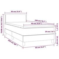 Boxspring met matras stof donkerbruin 90x200 cm - thumbnail