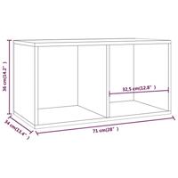 Opbergbox voor LP's 71x34x36 cm spaanplaat sonoma eikenkleurig - thumbnail