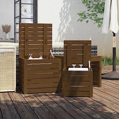 3-delige Tuinboxset massief grenenhout honingbruin